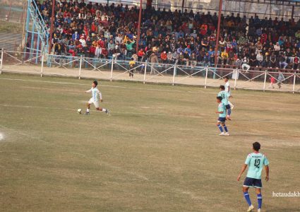 मकवानपुर गोल्डकप- मकवानपुर ११ ले मनाङ मर्स्याङ्दीलाई जित्न सकेन